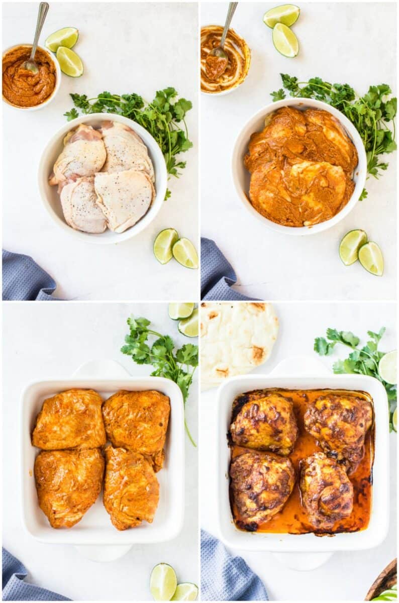 step by step photos of how to make tandoori chicken