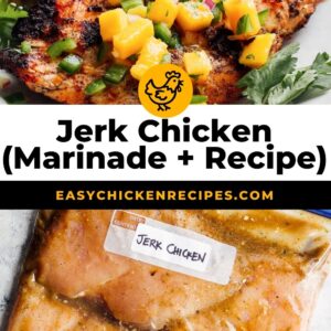 jerk chicken recipe pinterest collage