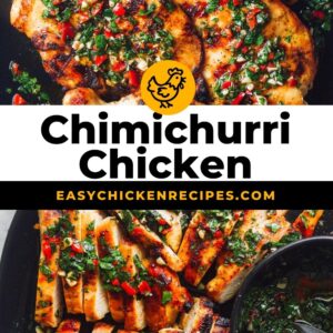 chimichurri chicken pinterest collage