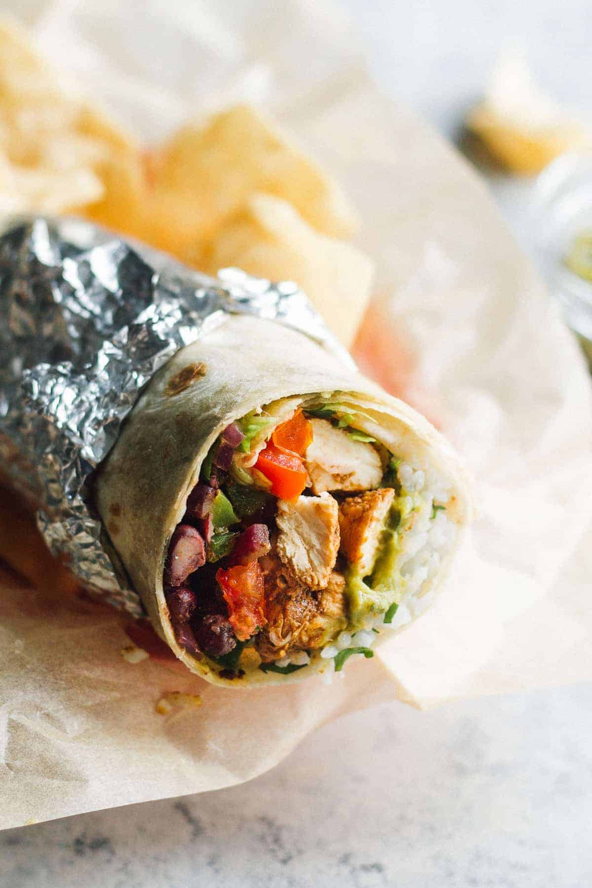 Copycat Chipotle Chicken Burrito - Easy Chicken Recipes