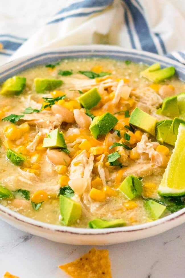 Crockpot White Chicken Enchilada Soup - Easy Chicken Recipes