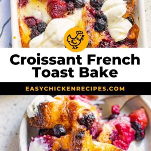 croissant french toast bake pinterest collage