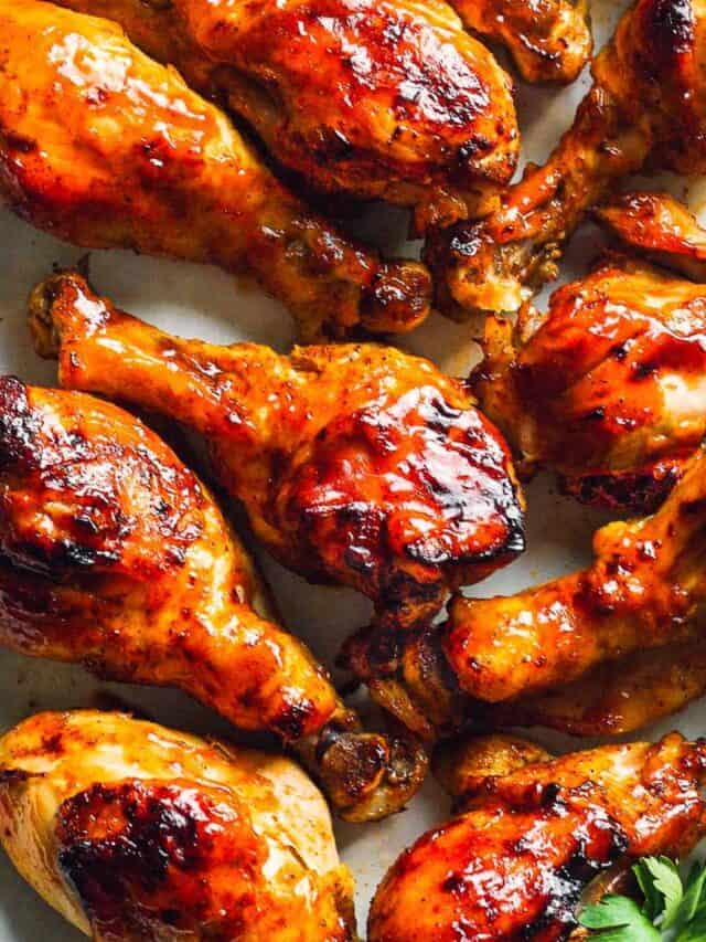 instant pot bbq chicken drumsticks on platter