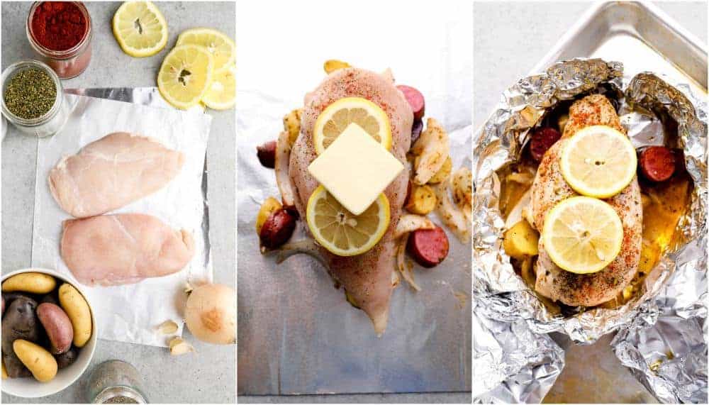 step by step photos of making baked lemon chicken