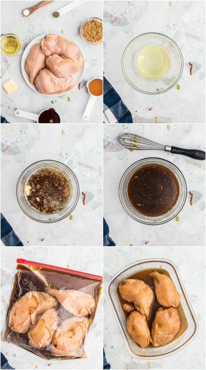 step by step photos of how to make bourbon chicken