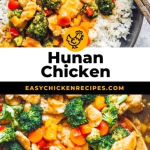 hunan chicken pinterest collage
