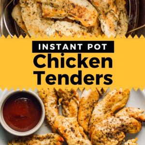 instant pot chicken tenders pinterest collage