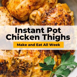 instant pot chicken thighs pinterest collage