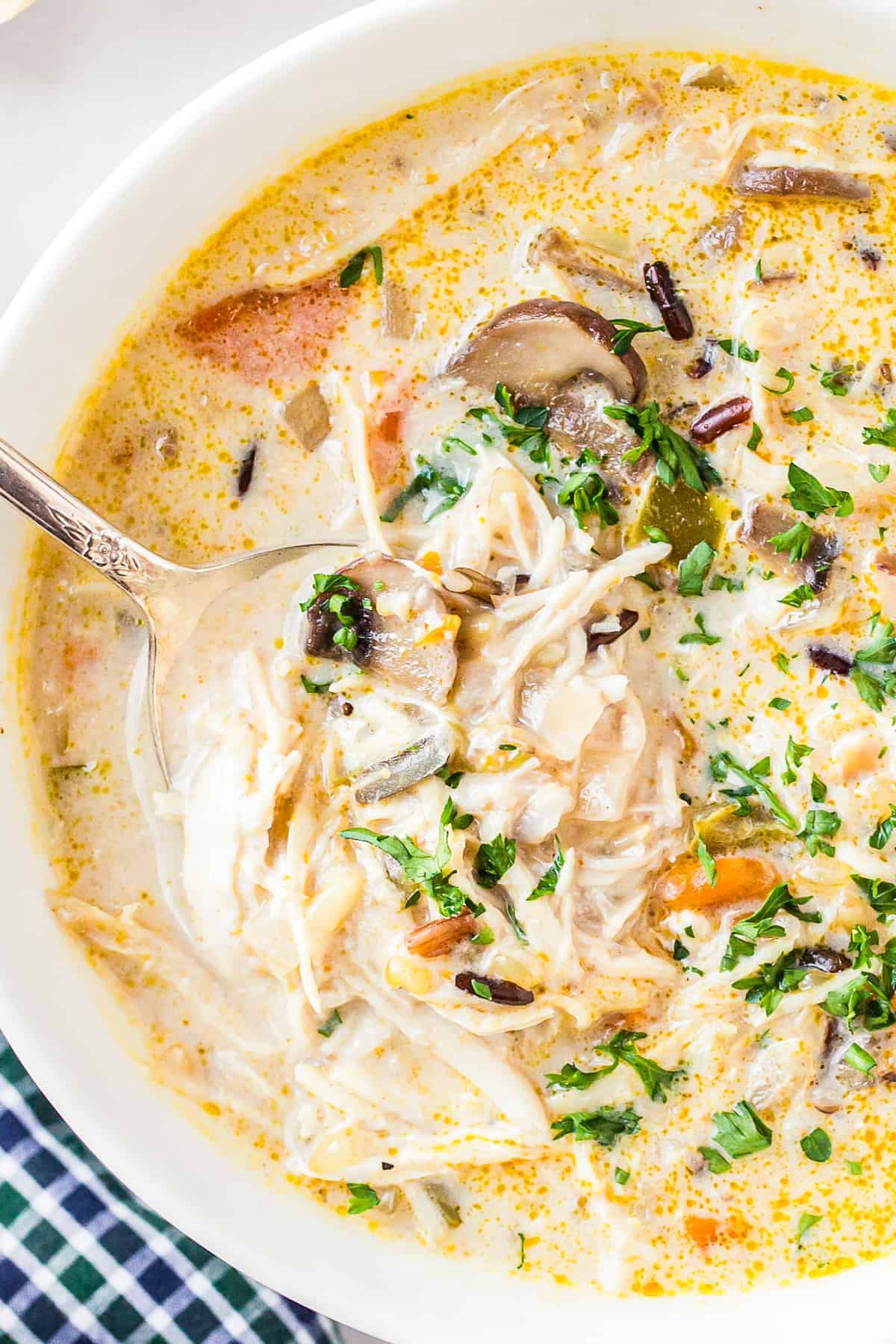 Instant Pot Wild Rice Soup with Chicken - Simply Happy Foodie