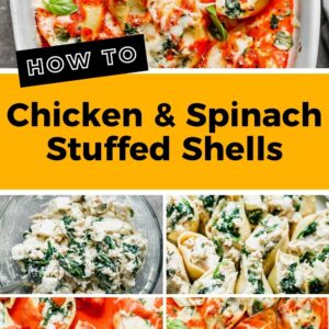 chicken stuffed shells with spinach pinterest