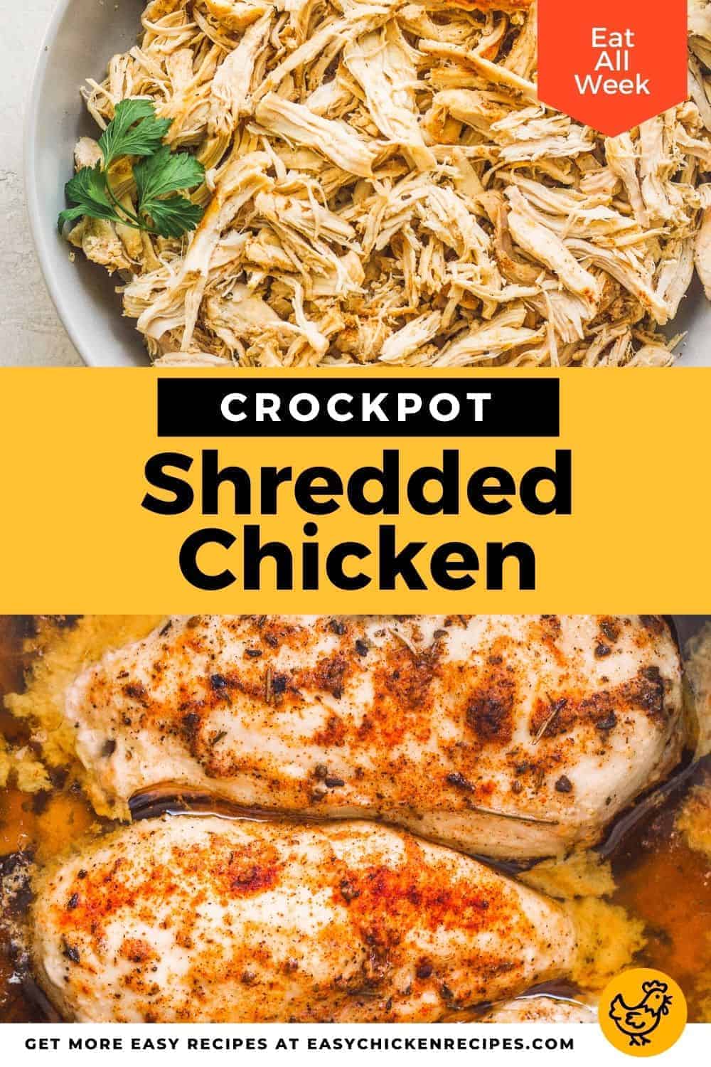 Crockpot Shredded Chicken Breast - Easy Chicken Recipes