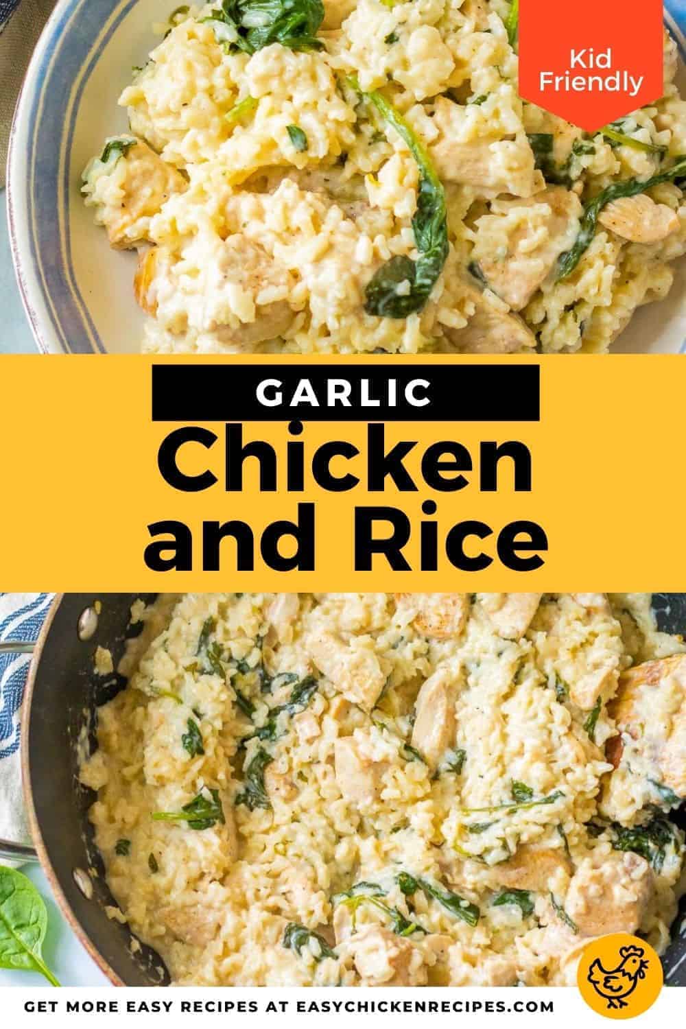 Garlic Chicken and Rice (One Pot) - Easy Chicken Recipes