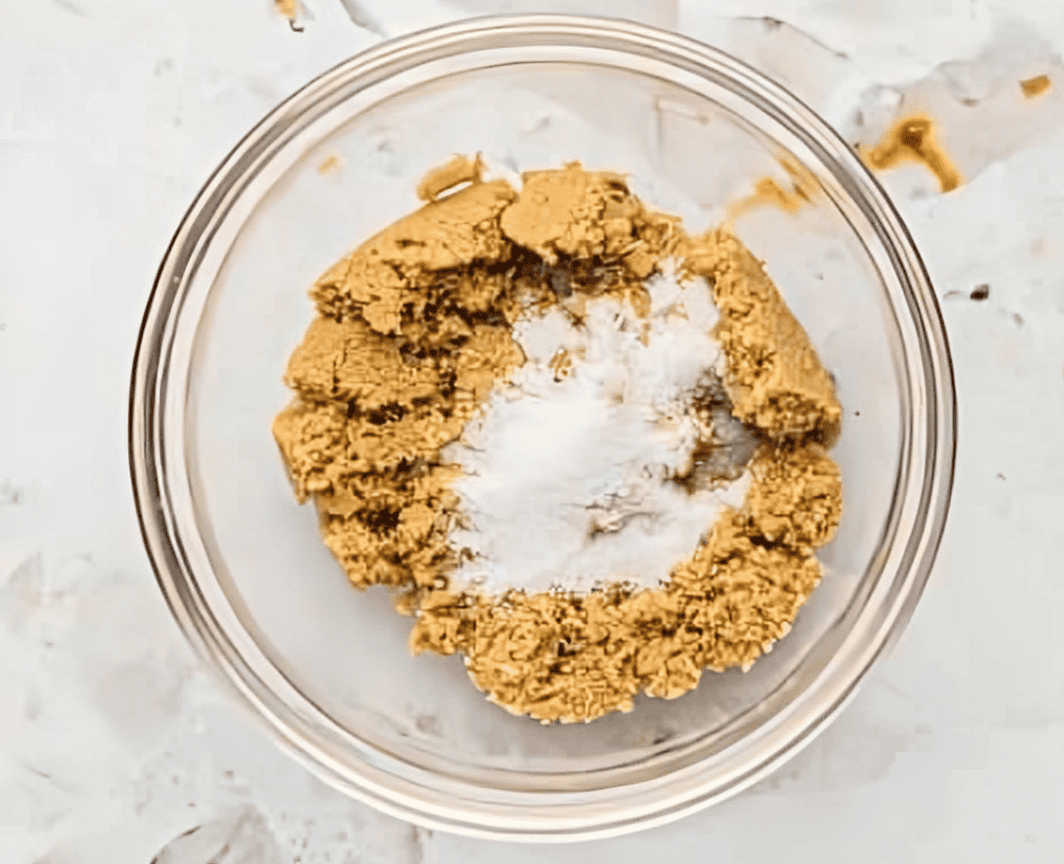 brown sugar and salt in a glass bowl.