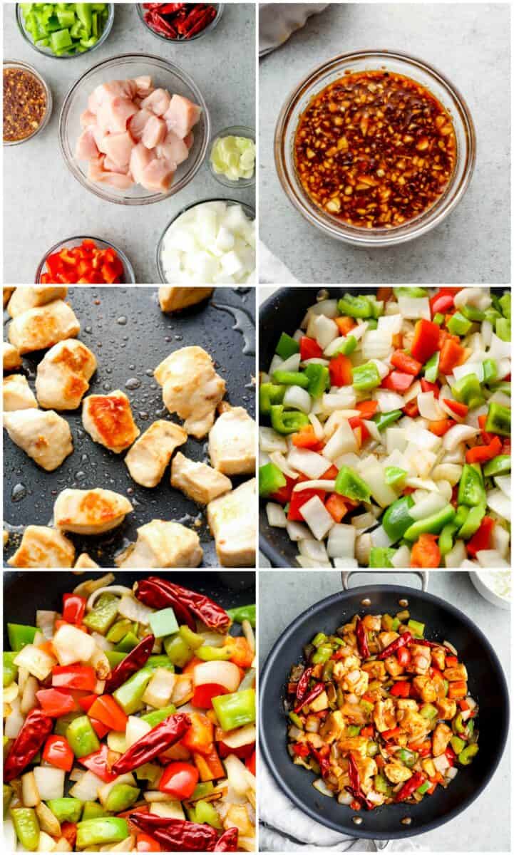 step by step photos of how to make szechuan chicken