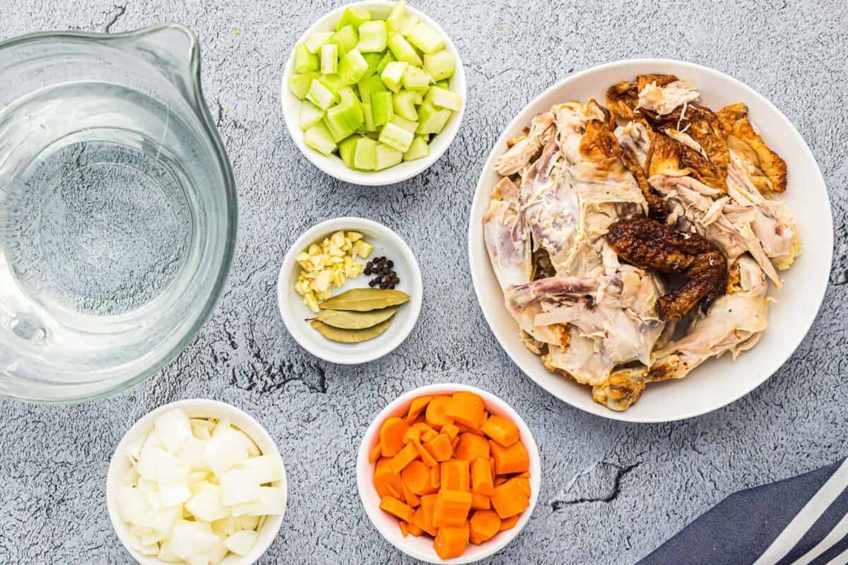 ingredients for making instant pot chicken stock