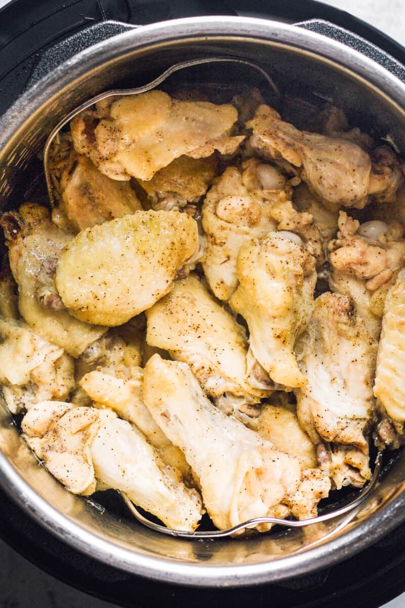 chicken wings cooked in an instant pot
