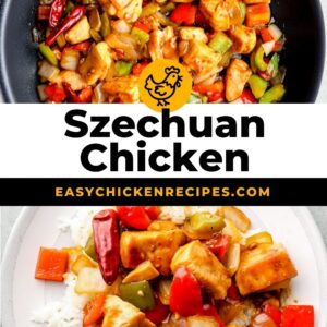 szechuan chicken pinterest collage