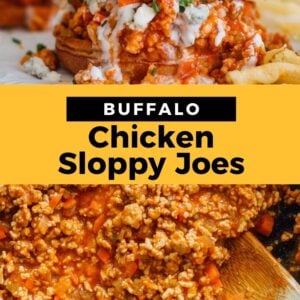 buffalo chicken sloppy joes pinterest collage