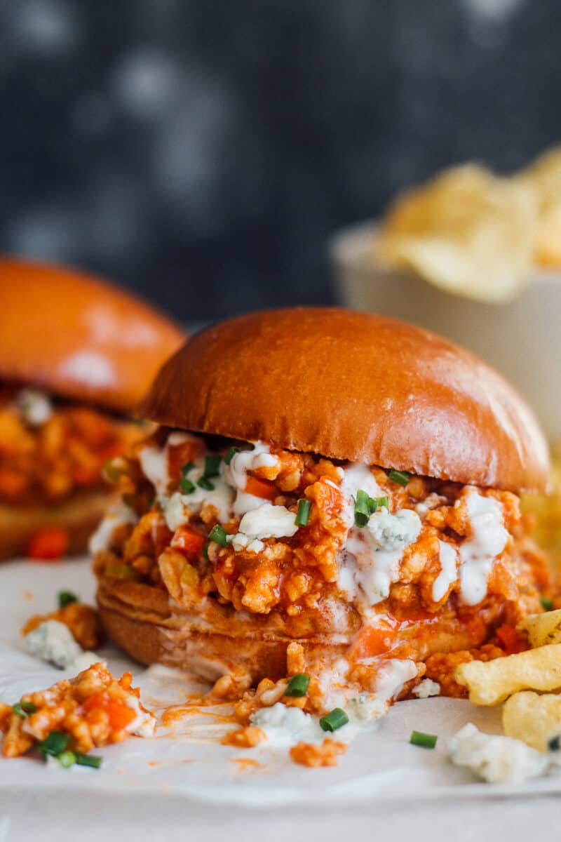 buffalo chicken sloppy joes with ranch