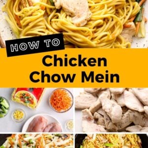 chicken chow mein pinterest collage