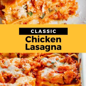 chicken lasagna pinterest collage