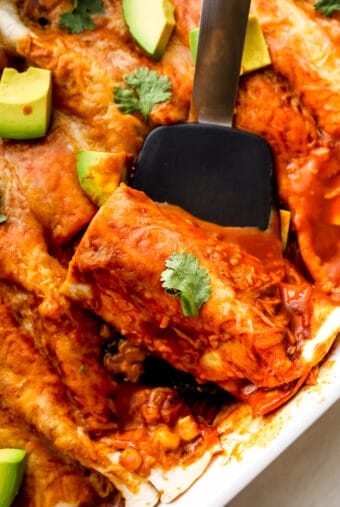 Homemade Chicken Enchiladas (Red Sauce) - Easy Chicken Recipes