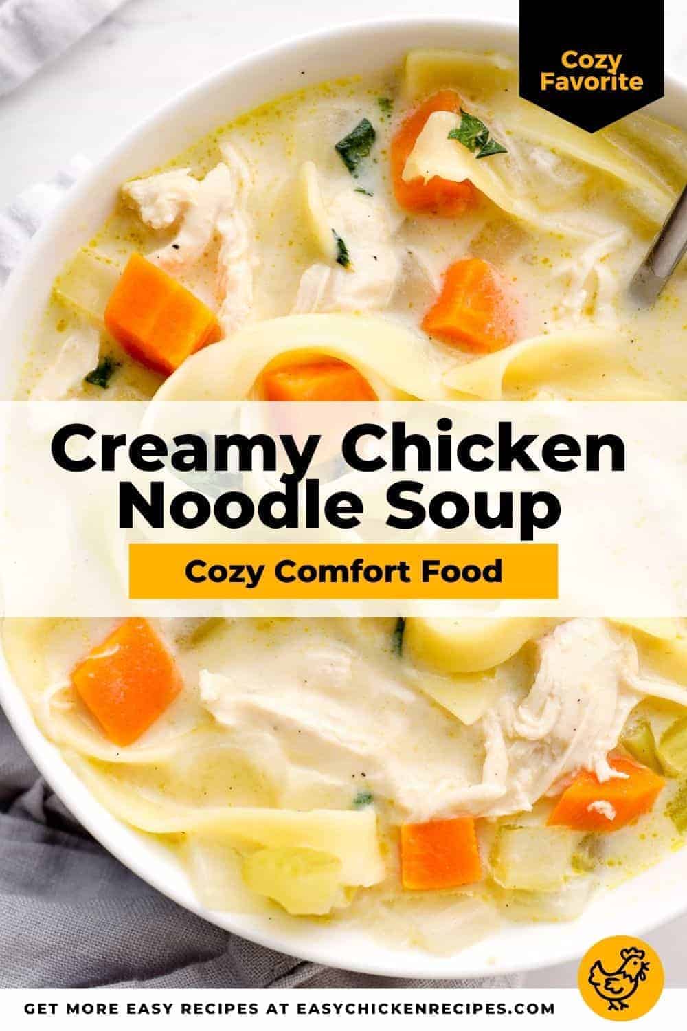 Creamy Chicken Noodle Soup Recipe - Easy Chicken Recipes