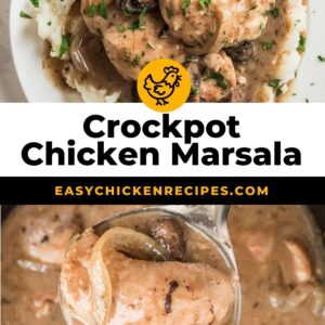 crockpot chicken marsala pinterest collage