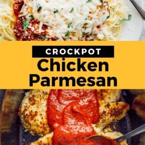 crockpot chicken parmesan pinterest collage