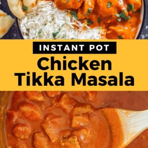 instant pot chicken tikka masala pinterest collage