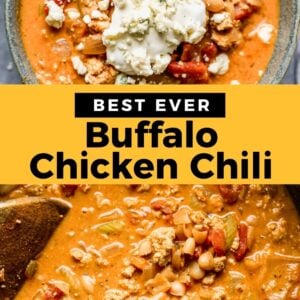 buffalo chicken chili pinterest collage