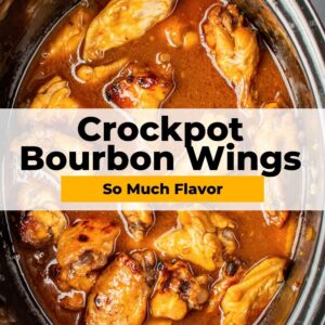 crockpot honey bourbon wings pinterest collage