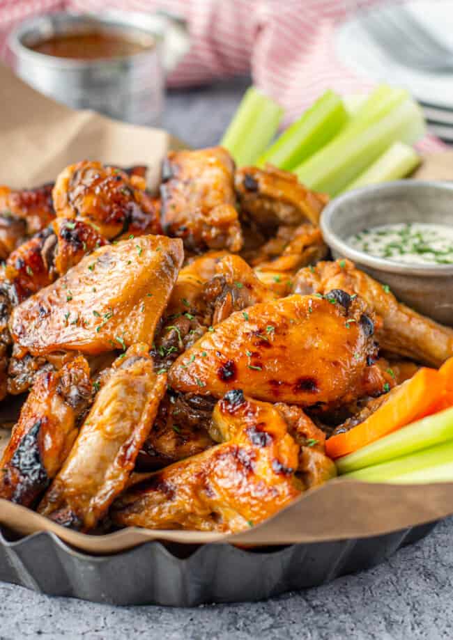 crockpot bourbon wings with ranch