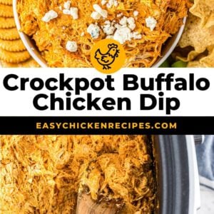 crockpot buffalo chicken dip pinterest collage