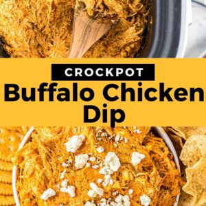 crockpot buffalo chicken dip pinterest collage