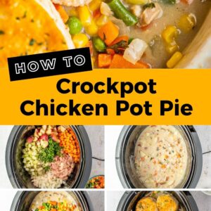 crockpot chicken pot pie pinterest collage
