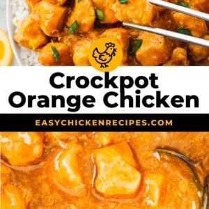 crockpot orange chicken pinterest collage
