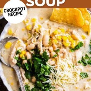 crockpot white chicken enchilada soup pin