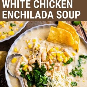 crockpot white chicken enchilada soup pin