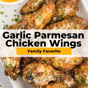 garlic parmesan chicken wings pinterest collage