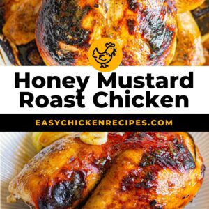 honey mustard roast chicken pinterest collage