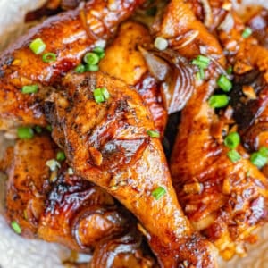 platter of honey soy chicken drumsticks