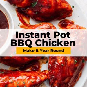 instant pot bbq chicken pinterest collage