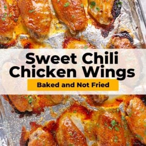 sweet chili chicken wings pinterest collage