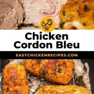 chicken cordon bleu pinterest collage