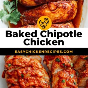 baked chipotle chicken pinterest collage