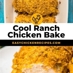 crispy cool ranch chicken pinterest collage