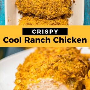 crispy cool ranch chicken pinterest collage