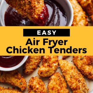 air fryer chicken tenders pinterest collage