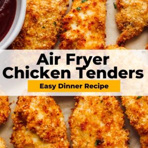 air fryer chicken tenders pinterest collage